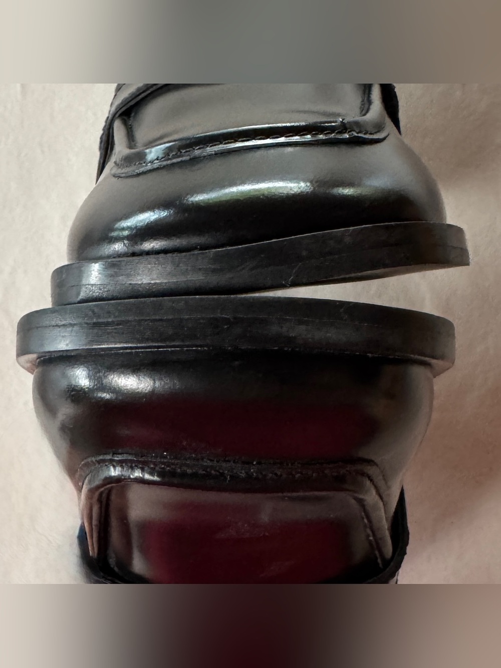 TOPSHOP Leather Layne Black Slip-on Loafer 7.5 NWOB - Picture 8 of 16